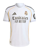 Camisola Real Madrid 2025/26 - Mbappé 10 com Patchs/ badge Champions League(Entrega Imediata)